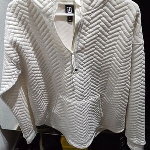 Uniqlo Cream Quilted Hoodie